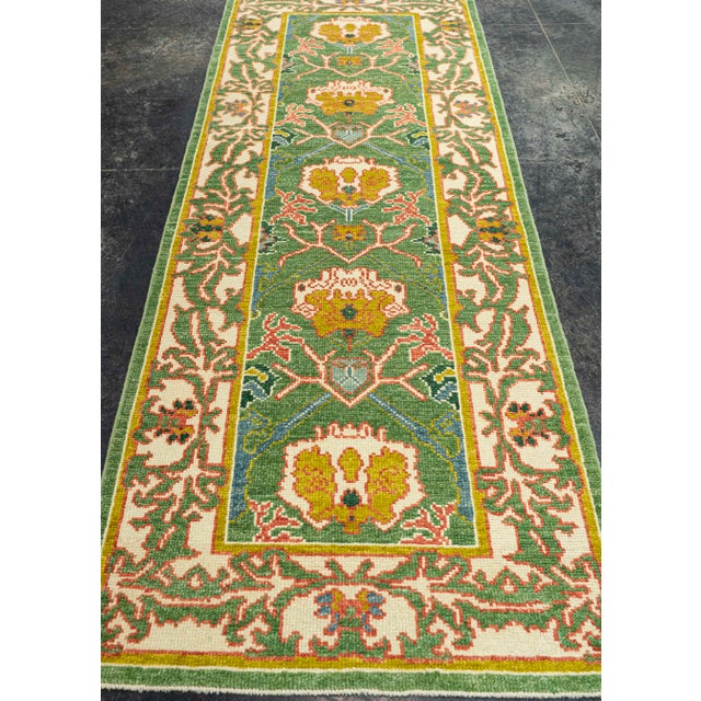 Turkish Oushak Rug 3'1" x 8'9" #22316 Explore a curated collection of hallway runners, wool rugs, and handmade...