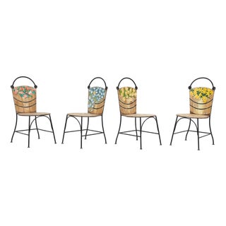 Set of 4 Trompe l'Oeil 'Basket' Chairs by John Vesey, 1950s For Sale