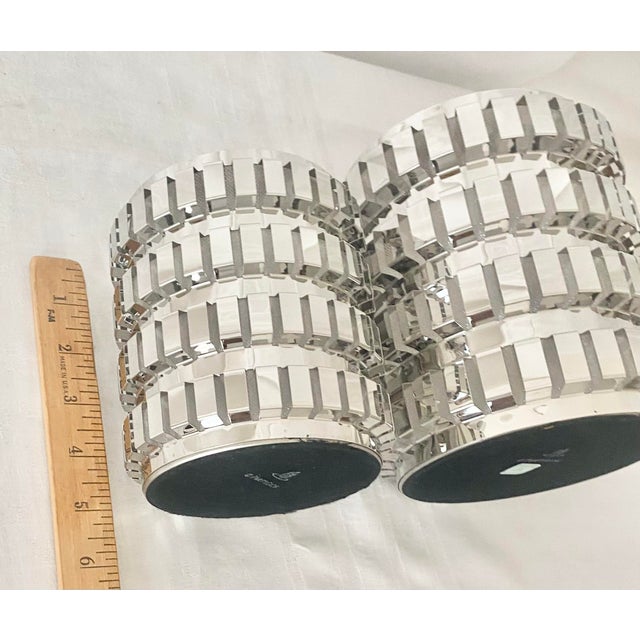Late 20th Century Y2k Glamour to Your Tabletop With This Striking Pair of Party Lite "Enchanted Linear" Candle Holders For Sale - Image 4 of 16