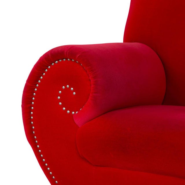 Textile Gaudi Fabric and Velvet Lounge Chair from Bretz For Sale - Image 7 of 16