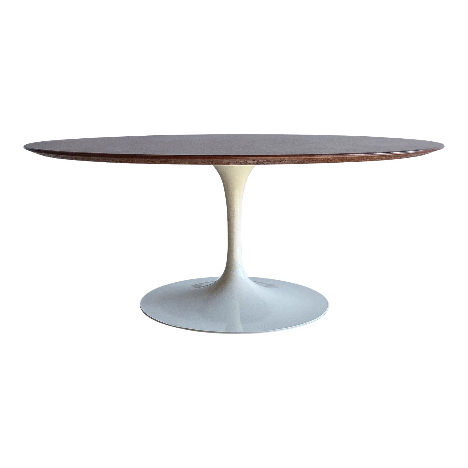 Eero Saarinen Coffee Table for Knoll, Walnut, 1970s, Signed Chairish