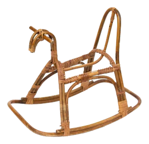 Child's Rocking Horse in Rattan