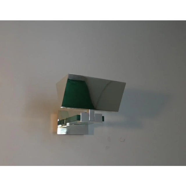 Postmodern Chrome Steel and Glass Wall Lights by Martini for Fratelli Martin, Italy, 1970s, Set of 4 For Sale - Image 3 of 10