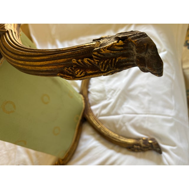 Gold Mid Century Pair of French Regency Benches For Sale - Image 8 of 15