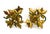 Mid 20th Century Vintage Italian Gold Gilt Tole Butterfly Candleholders, Pair, Hand-Formed Leaf & Vine Candlesticks - Hollywood Regency For Sale - Image 5 of 12
