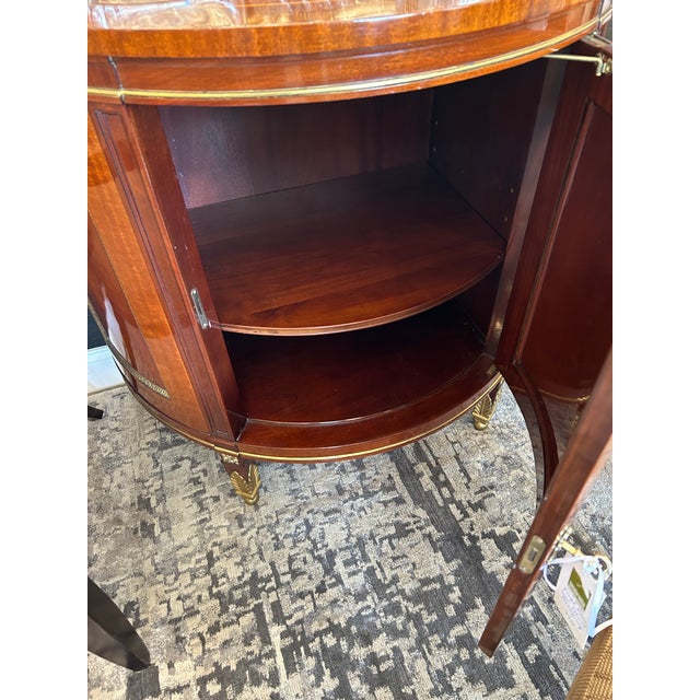 Mahogany Demilune Cabinet by Kindel For Sale - Image 14 of 14
