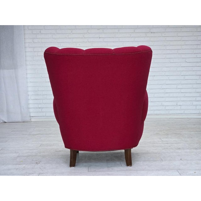 Vintage Danish Lounge Chair in Furniture Wool, 1960s For Sale - Image 15 of 18