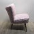 Vintage Pink Cocktail Chair with Wooden Legs For Sale - Image 4 of 11