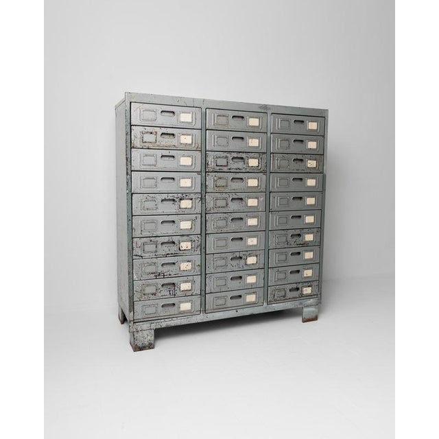 Metal Vintage Industrial Metal Drawer Cabinet, 1960s For Sale - Image 7 of 17