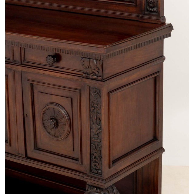 Renaissance Revival Carved Walnut Sideboard For Sale - Image 9 of 15