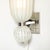 Metal Modernist Hand-Blown Fluted 24k White Gold Fleck Murano Glass & Nickel Sconces For Sale - Image 7 of 13