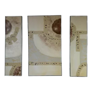 Large Scale- Harris Strong " Triptych " Expressionist Abstract Paintings, Signed Bachman
