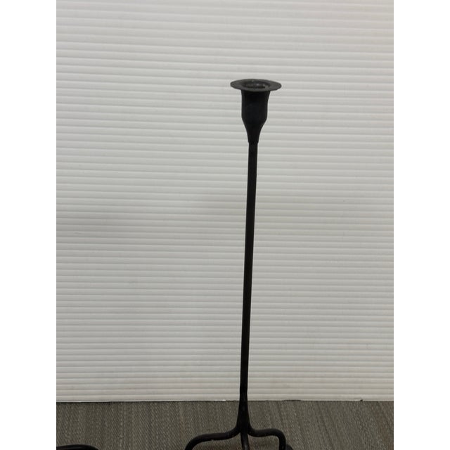 Black Iron Tripod Candlesticks, Pair For Sale In San Francisco - Image 6 of 12
