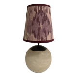 Visual Comfort "Terri" Large Round Table Lamp + Custom Eakins Shade For Sale