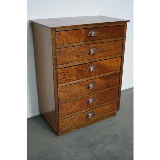 Industrial German Oak Apothecary Cabinet, Mid-20th Century For Sale - Image 3 of 17