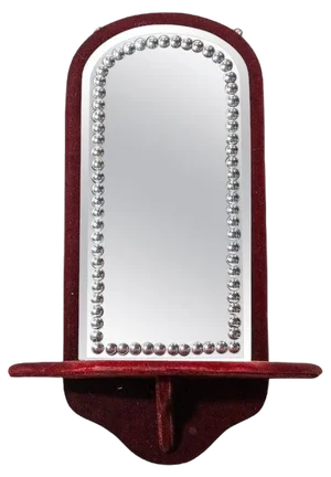 Large 19th Century English Velvet Sorcerers Mirror, 1890s