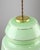 Metal Mid-Century Pendant Lamp in Green Glass and Brass For Sale - Image 7 of 15