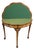 Queen Anne Scalloped Demilune Flip Top Game Table For Sale