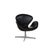 Fritz Hansen Swan Swivel Chair in Black Leather by Arne Jacobsen for Fritz Hansen For Sale - Image 4 of 14