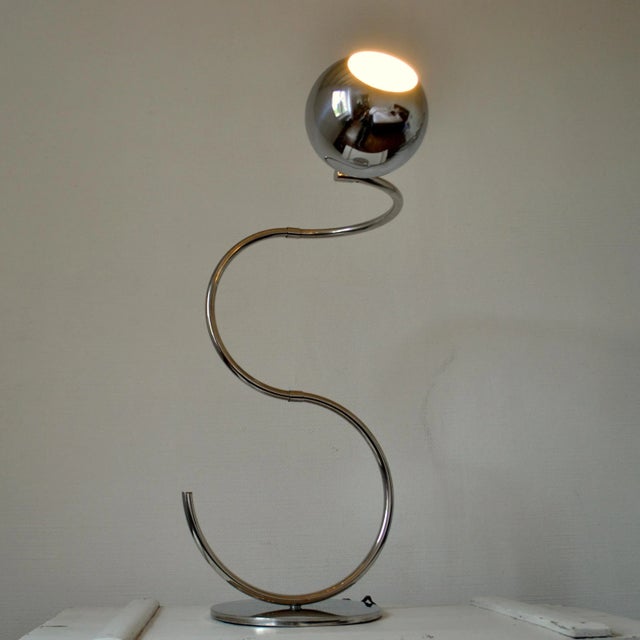 Sculptural Adjustable Chrome Floor Lamp, Italy, 1960s For Sale - Image 9 of 15