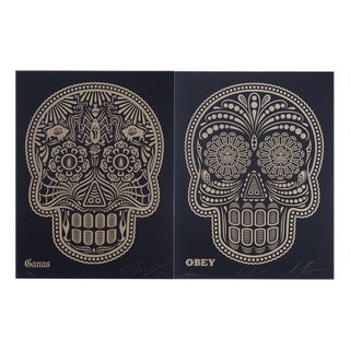 Shepard Fairey, and Ernesto Yerena, Day of the Dead Calavera, Letterpress Prints For Sale