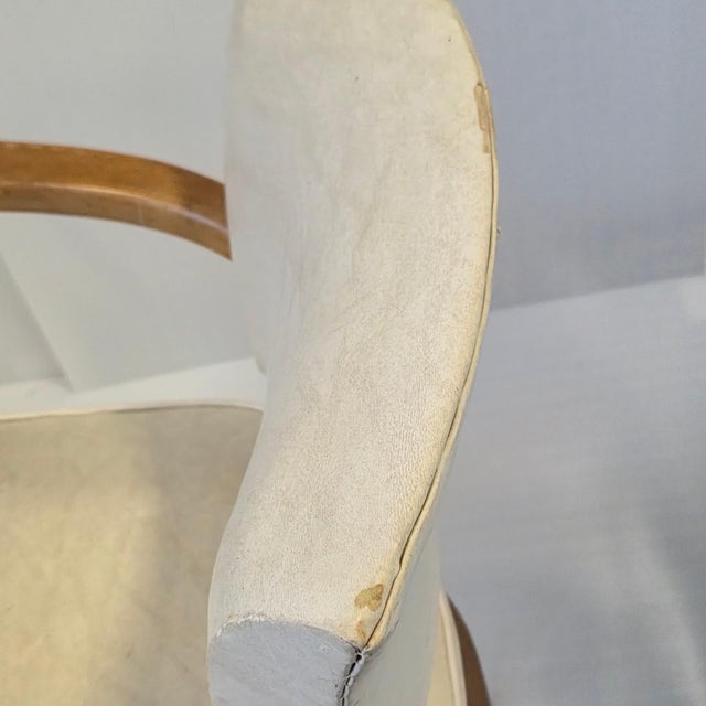 Vintage Bridge Armchairs in Beech and Skai, 1950s, Set of 2 For Sale - Image 11 of 14