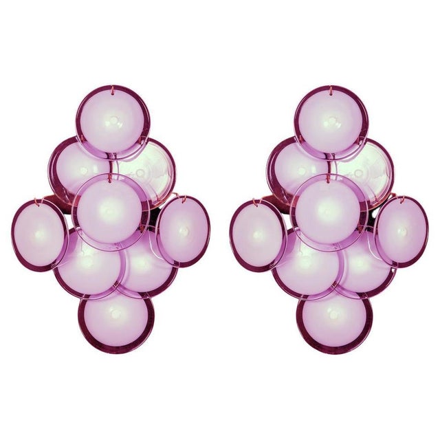 Amethyst Murano Glass Disc Sconce or Wall Light, 1970s For Sale - Image 11 of 11