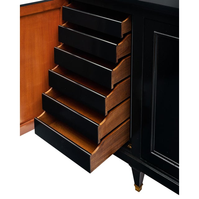 Black Directoire French Ebonized Buffet, Circa 1910 For Sale - Image 8 of 9