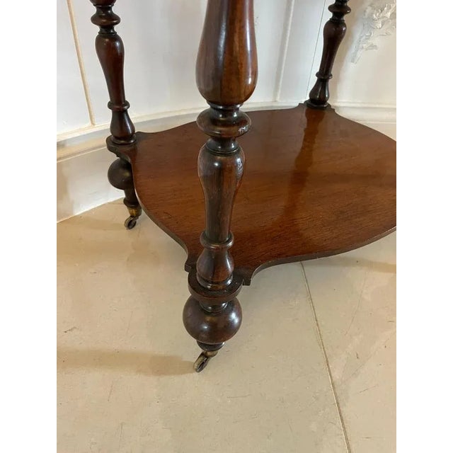 Antique Victorian Rosewood Freestanding Shelf For Sale - Image 12 of 13