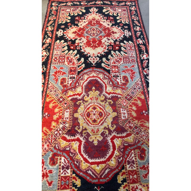 Red Late 19th Century Antique Karabagh Runner - 3'8"x18'4" For Sale - Image 8 of 9