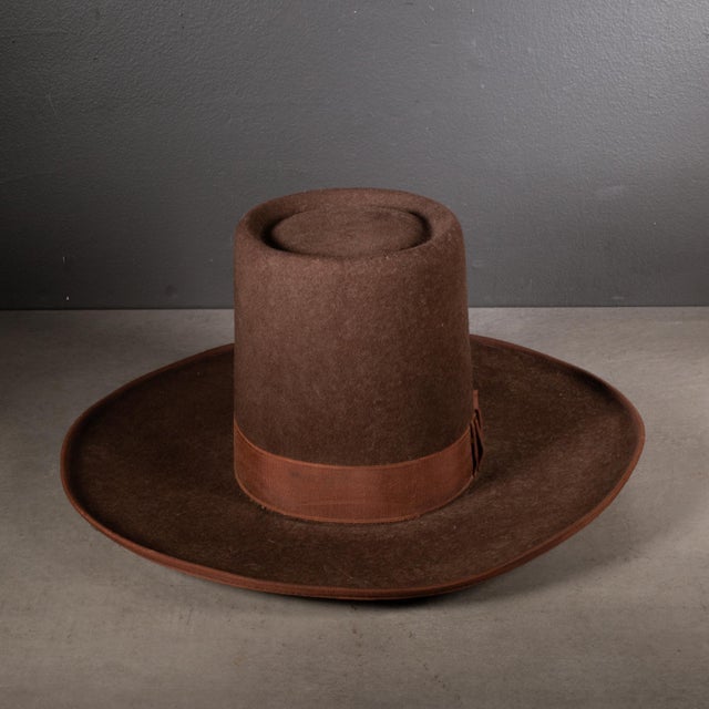 Industrial Vintage Peruvian Wool Tall Hat For Sale - Image 3 of 6