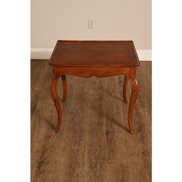Italian Louis XV Style Oak Parquetry Side Table For Sale - Image 11 of 18