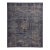 Navy and Smoke Blue Wool Rug From Rk Distressed Collection For Sale