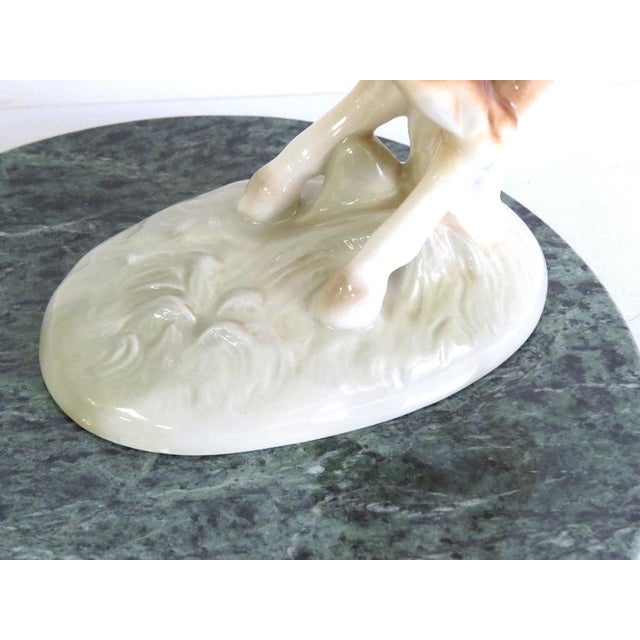 Vintage Royal Dux Rearing Stallion Porcelain Figurine (C. 1960-1978) For Sale - Image 4 of 6
