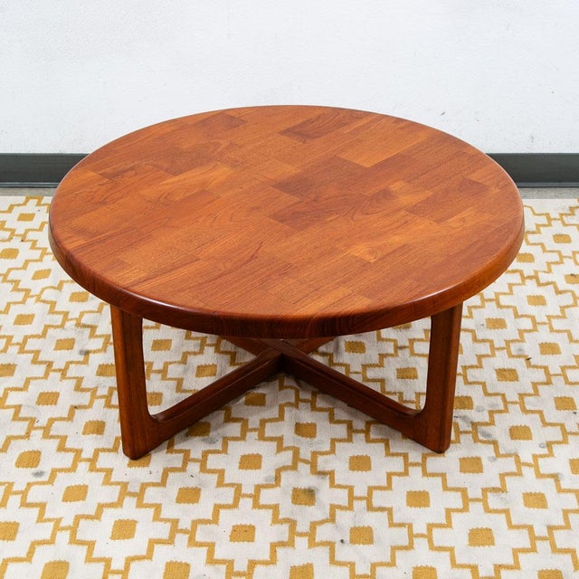 Truly stunning mid century Danish teak sculptural coffee table. Designed by Danish designer Niels Bach and made by...