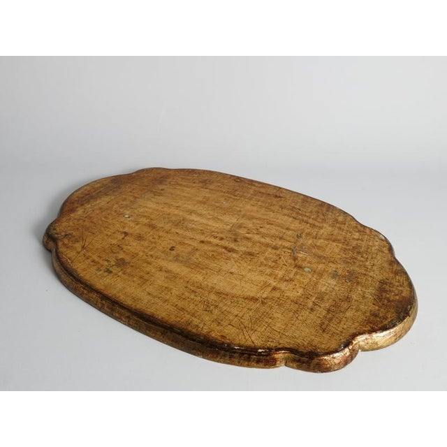 Mid-Century Florentine Rococo Scalloped Giltwood Tray, Italy, 1950s For Sale - Image 11 of 12