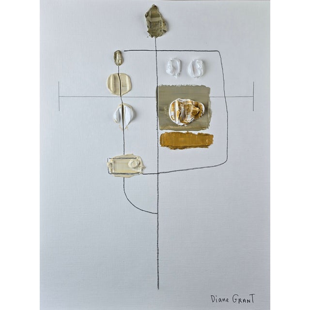 Set of 6 - Framed Neutral Colors Palette Organic Modern Botanical Flowers Original Oil Paintings / Contemporary Herbarium / Floral / Natural Tones For Sale - Image 6 of 10