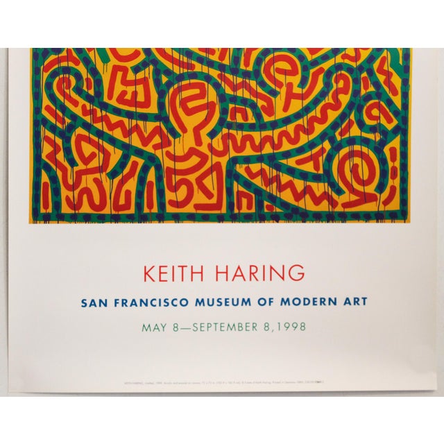American 1998 Keith Haring Poster, San Francisco Museum of Modern Art For Sale - Image 3 of 3