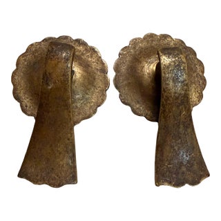 Brass Hardware Pull Handles Drop Pulls for Dressers Cabinets Art Deco For Sale