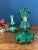 1970s Art Deco Malachite Glass Perfume Bottles Pair For Sale - Image 5 of 18