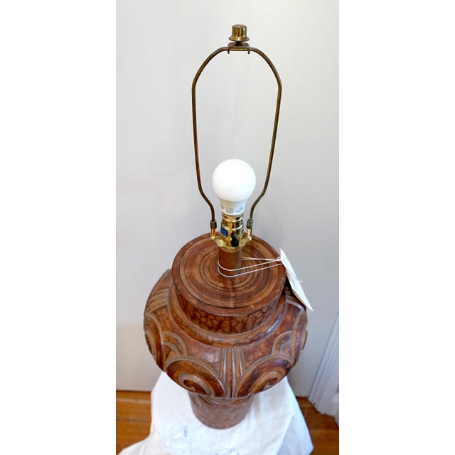 1990s 1990s Fine Terracotta Monumental Sculpted Casual Lamps of California, Glazed Finish For Sale - Image 5 of 9