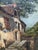 Textile Large 19th-Century French Village Oil Painting by Jean-Georges Pasquet, After Dameron For Sale - Image 7 of 18