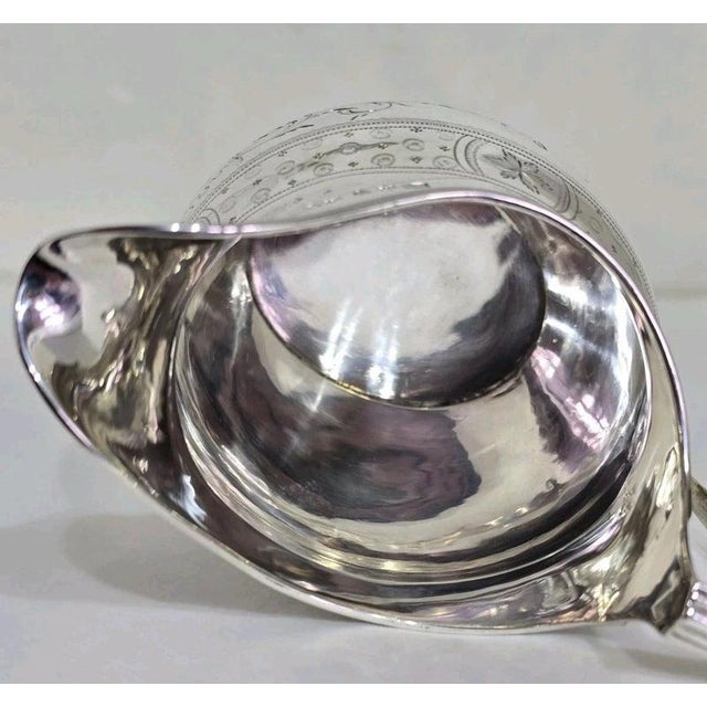 Antique George III Sterling Silver Cream Jug from Godbehere, Wigan & Boult, 1801 For Sale - Image 13 of 18