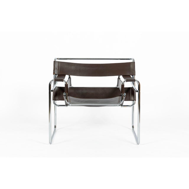 Mid-Century Modern Mid Century Brown Wassily Chair by Marcel Breuer for Stendig 1960s, 2 Available For Sale - Image 3 of 18