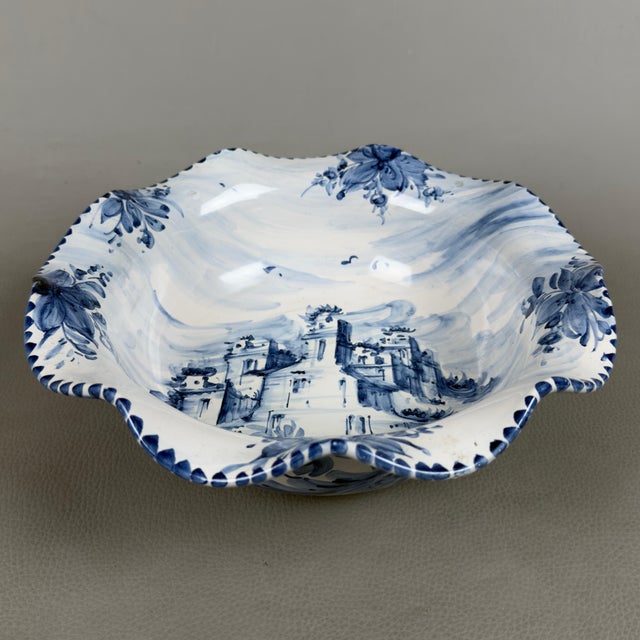 Albisola Majolica Centerpiece Bowl by F. Piera For Sale - Image 11 of 11