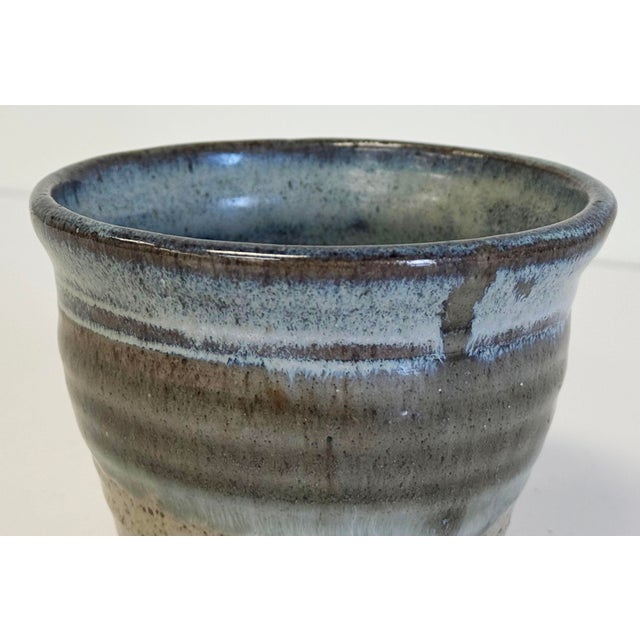 Blue Vintage Handmade Studio Pottery Trinket Bowl For Sale - Image 8 of 8