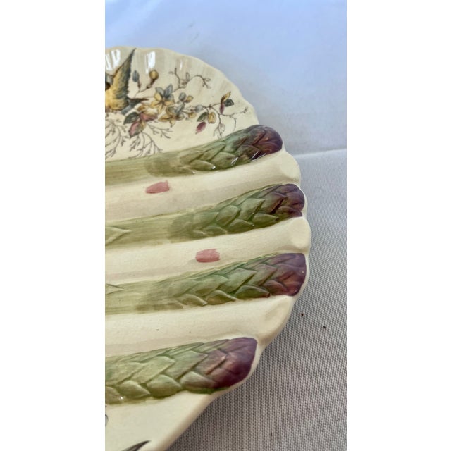 1890s English Majolica Shell Shape Asparagus Plate For Sale In Dallas - Image 6 of 12