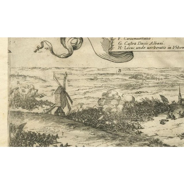 Engraving of the Battle of Bergen in Hainaut, 1647, Paper For Sale - Image 3 of 7