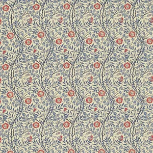 Morris & Co Sweet Briar Fabric in Blue