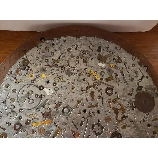 This is a 1960s American Brutalist Mixed Media Found Object Mechanical Components Assemblage Wall Plaque Art. It measures...